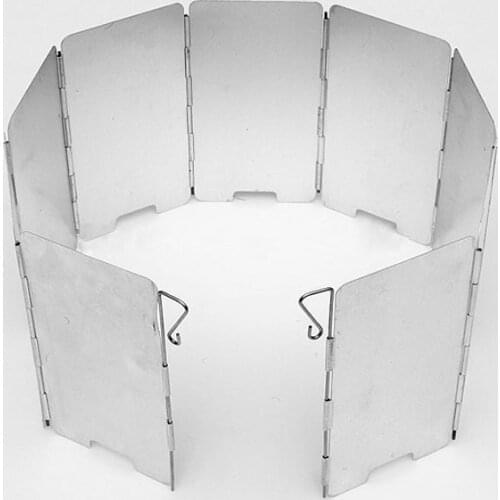 SZ-LGFM-9 Plates Foldable Outdoor Camping Cooking Cooker Gas Stove Wind Shield Screens Windshield