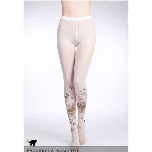 Unique stockings Japanese cosply style summer thin pink flower Tights High-quality Silk stockings shaping leggin 1order=1pc