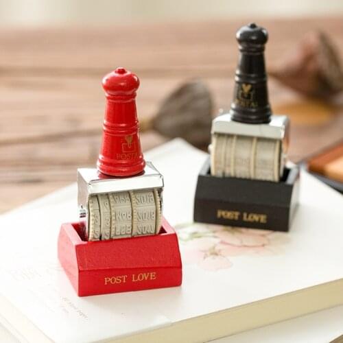 2016-2027 year diary deco roller stamp red black color appearance scrapbooking DIY hobby craft planner notabook decoration