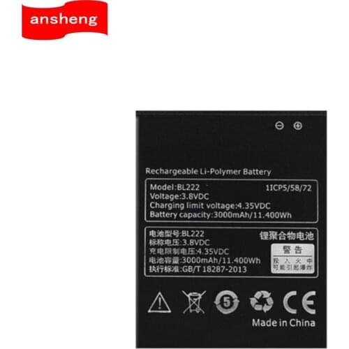 High Quality 3000mAh BL222 battery for Lenovo S660 S668T Cellphone