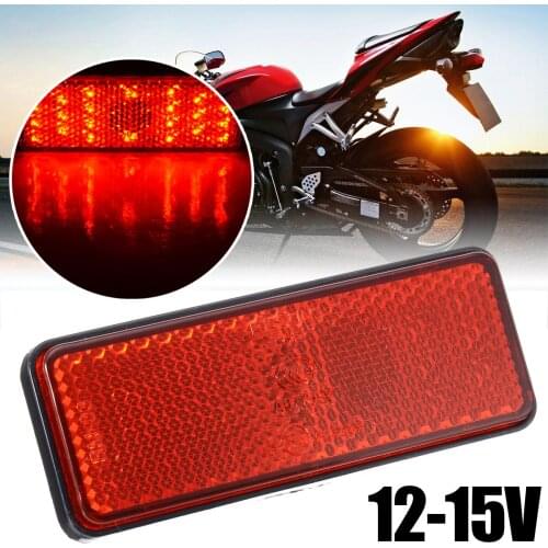 1pcs 24LED Motorcycle Truck ATV Red Rectangle Reflector Tail Brake Stop Signal Light LED Reflectors Truck Side Warning Lights