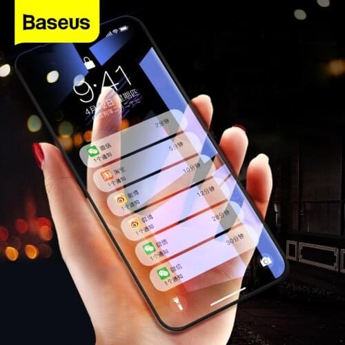 Baseus 0.2mm Screen Protector For iPhone X 6D Full Cover 9H Toughened Tempered Glass For iPhone X 10 Front Protective Glass Film