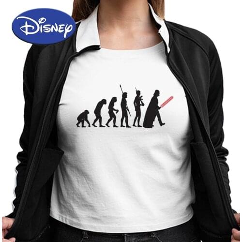 Disney Star Wars Funny Evolution Printed Women T-shirts Fashion Streetwear Tops Tumblr Harajuku Popular in Europe and America