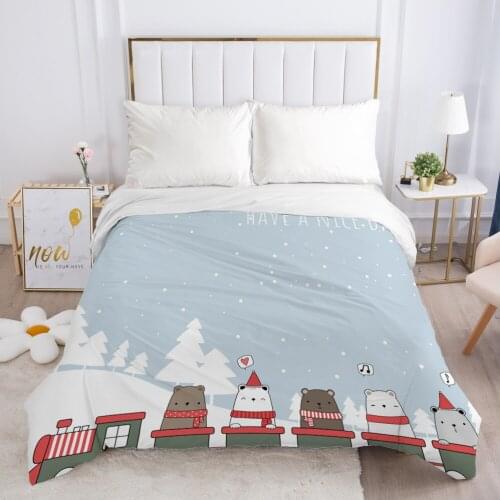 1pc Children Cartoon Duvet cover Quilt/Blanket/Comfortable Case 140x200 Single Size Cute Bedding for child kids baby snow