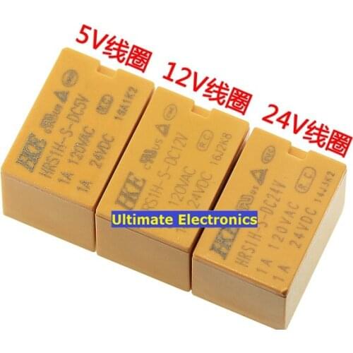 10pcs HRS1H-S-DC5V-N HRS1H-S-DC12V-N HRS1H-S-DC24V-N 1A120VAC signal relay