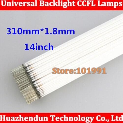 100pcs Brand NEW 310x1.8mm 14inch LCD screen backlight ccfl lamp 310mm ccfl tube light for laptop screen panel Free Shipping