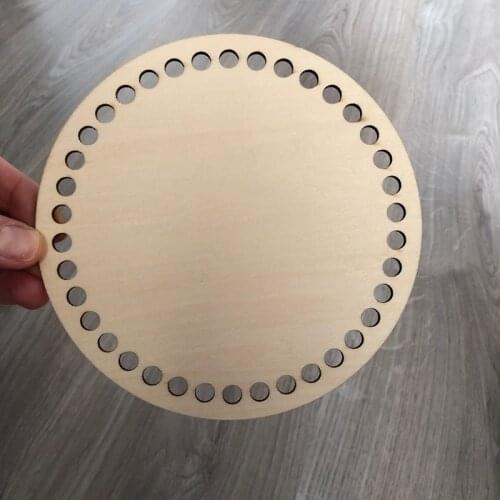 20pcs Natural Wooden Basket Bottom for Crochet Wood Stitch Wooden Base