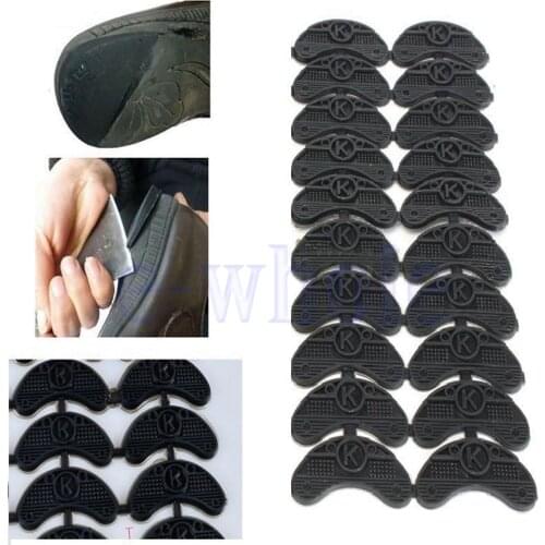 20pcs/10pairs Shoe Repair Pads Rubber Heel Savers Toe Plates Taps DIY Anti Slip Shoe Repair Replacement for repairing heel pad