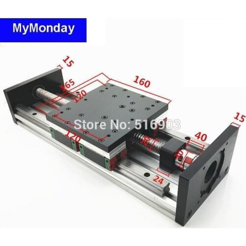 700mm Effective Travel Length 2010 Ballscrew Rail Linear Motion Guide Moving Module Table Slide CNC LGW