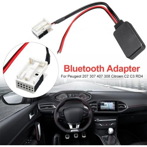 Car Cable Adapter For Peugeot 207 307 407 308 C2 C3 RD4 Car Bluetooth Audio Cable Car Accessories 2021