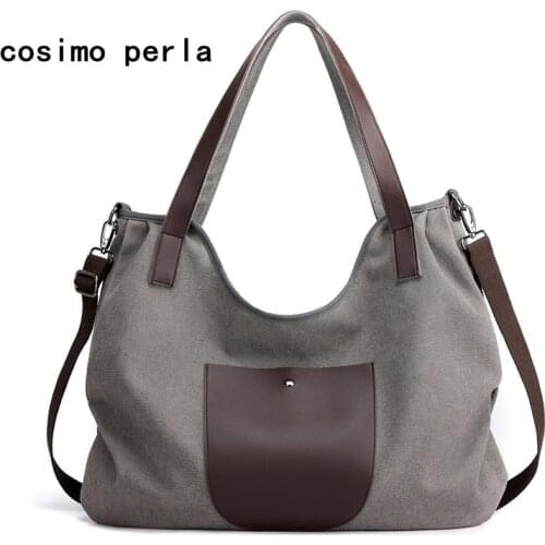 Big Canvas Cloth Tote Bags for Women Fashion Designer Shoulder Bag Casual Work Shopping Messenger Bag Lady Purses and Handbag