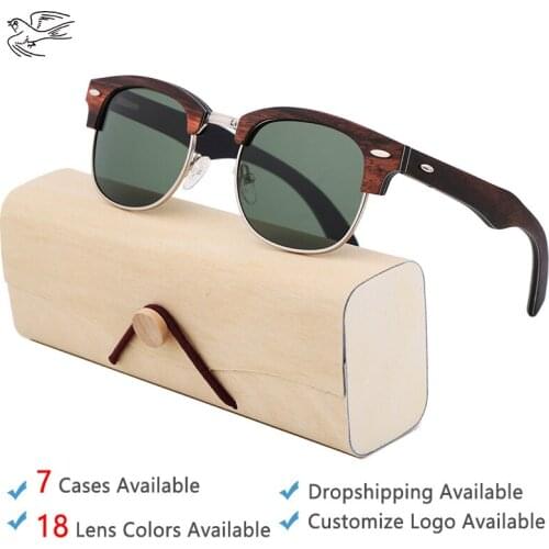 Branded Wood Sunglasses Men Polarized UV400 Protection Luxury Fashion Sunglasses Brand Men for Driving Sun Glasses Shades GB130