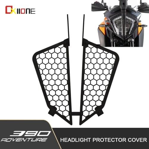 For 390 ADVENTURE 390Adventure 2019 2020 2021 Motorcycle Head light Guard Front Headlight Headlamp Grille Guard Cover Protector