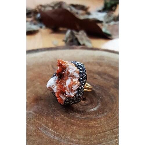 Dr Stone natural Stone Vanadinite Stone 22 carat gold plated female Even 418647245
