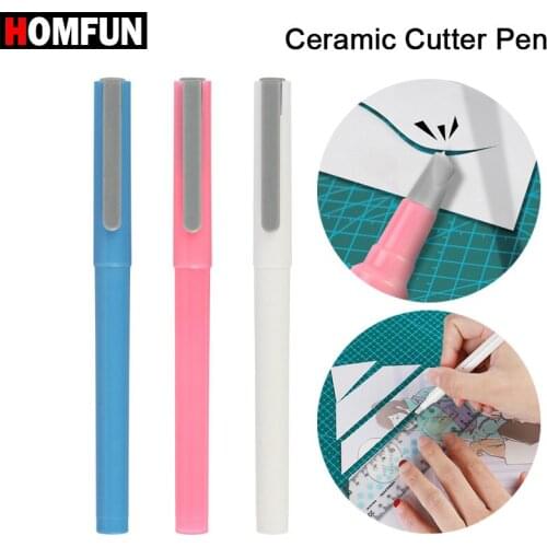 HOMFUN 5D DIY Diamond Painting Parchment Paper Ceramic Cutter Pen Shaped Blade Cross Stitch Embroidery Crafts Tool Accessories