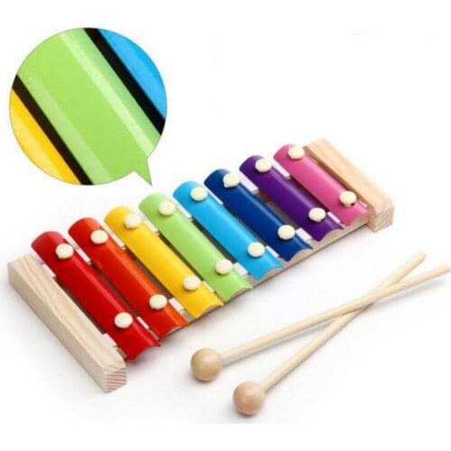 Montessori Toys Educational Wooden Toys for Children Early Learning Xylophone Musical Toys Wisdom Music Instrument 8 Tone