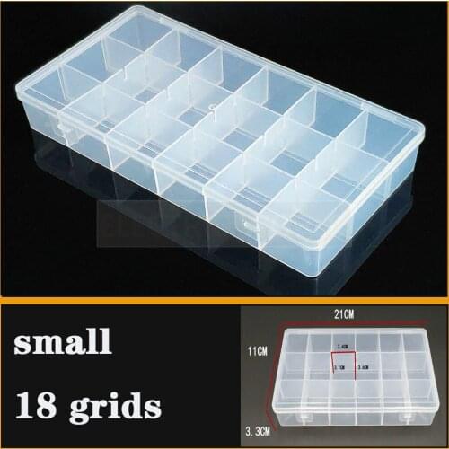 Container 18 grids Plastic Box Practical Adjustable Compartment Jewelry Bead storage case Screw Holder Case Display Organizer