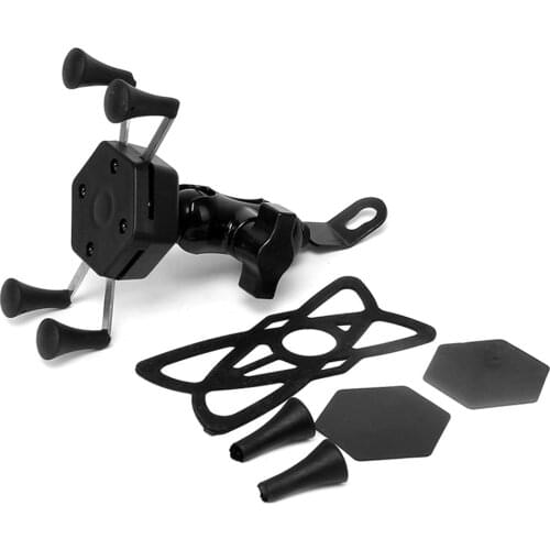 Motorcycle Bicycle MTB Bike Handlebar Cellphone Mount X Grip Mobile Phone Holder Bracket Universal Motorbike Accessories