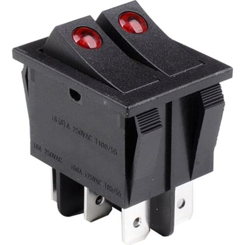 On-Off Button Power Switch Electrical Rocker Tact Switch Quality Assureance Black 16A 250V
