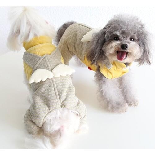Cute Pet Clothes Winter Warm Dog Jumpsuit Outfit Doggie Puppy Pomeranian Yorkshire Maltese Costume Small Dog Clothing Coat Pants