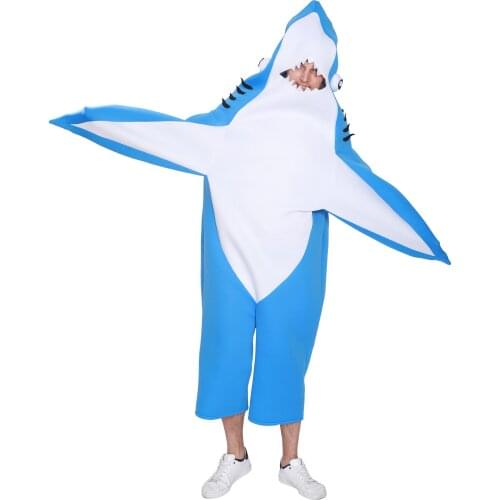 Man Costume Halloween Costume for Adult Shark Costume Men Animal Christmas Cosplay Stage Fancy Jumpsuit