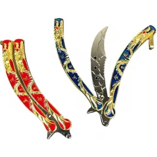 Alloy Weapon Butterfly Knife Pubg Game New Style Five Claws Golden Dragon Alloy Weapon Model Toy Childrens Holiday Gift