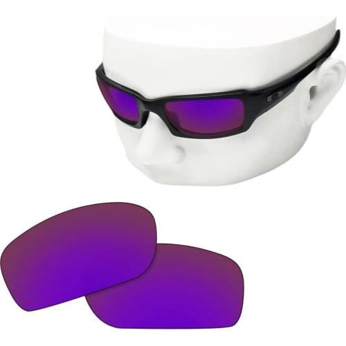 OOWLIT Polarized Replacement Lenses of Purple Mirror for-Oakley Flak Jacket Sunglasses