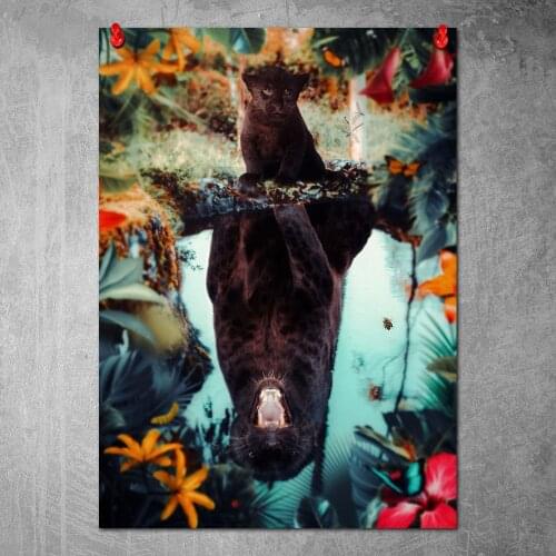 Canvas Poster Cute Baby Bagheera Jungle Wall Art Painting Posters and Prints Wall Pictures for Home Decor No Frame