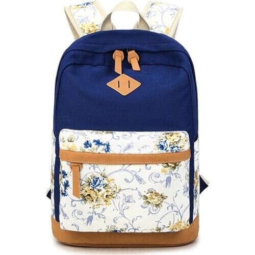 Women Hot Canvas Backpacks Candy Color Printing School Bags for Teenagers Girls Laptop Backpacks Patchwork Backpack New 2021