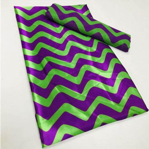 2020 Latest fashion African wax pattern satin silk fabric 6 yards for dress print wax satin fabric sewing material! XMF10127