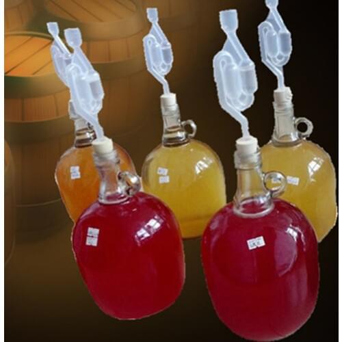 Wine stoppers homebrew airlock grommet one way exhaust water seal valve cork with Cork Beer Wine Making Tools