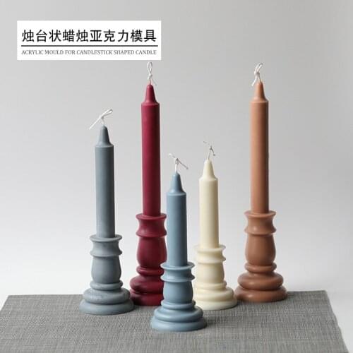 New Candlestick Shape Candle Mold for Candle Making DIY Handmade Candle Gifts Christmas New Year Home Decoration