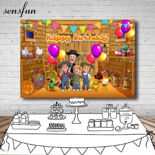 Sensfun Wood House Farm Party Photography Backgrounds La Granja De Zenón Backdrops Kids Newborn Baby Shower Birthda Photocall