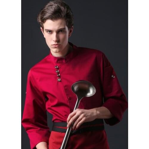 Chef Workwear Male Hotel Staff Workwear Restaurant Workwear Chef Clothes Long Sleeve Chef Clothes Short Sleeve Jacket Uniform