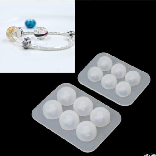 10MM Epoxy Resin Molds Big Hole Bead Silicone Mold Fit For Add-a-Bead Bracelet DIY Resin Jewelry Making