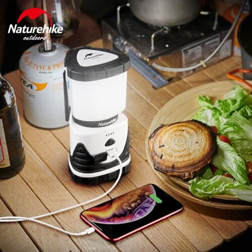 Naturehike 56 Seed LED Outdoor Lamp 6600mA Multifunctional Tricolor Camping Tent Lamp 22 Hour LED Camping Lamp Charging Treasure