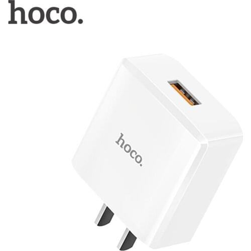 HOCO 18W QC3.0 Universal Portable Size Quick Charger USB Outdoor Travel Wall Charging Socket Charger for Smartphones