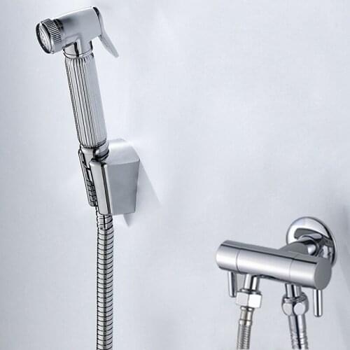 Bathroom toilet flusher suite bidet copper gun with supercharging shot gun bidets shower faucets spray flush woman