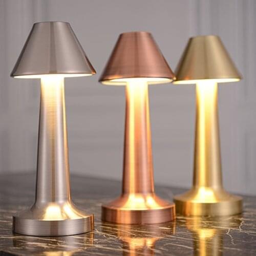 Vintage Bar Night Lights Portable USB LED Table Lamps Chargeable Desk Light Fixtures Srore Bedroom Bedside Lamp Restaurant Decor