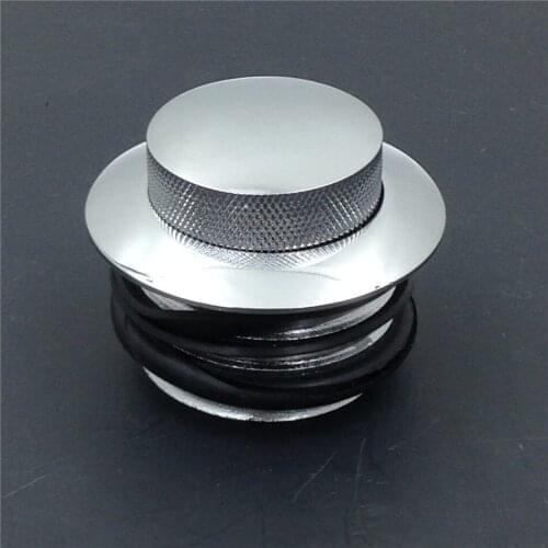 Aftermarket free shipping Motorcycle Flush Pop Up Reservoir Oil Cap Vented Fuel tank for Harley bike Chromed