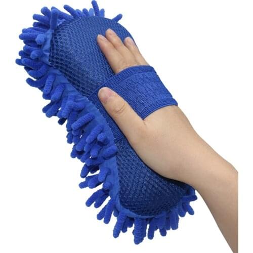 1-2 Pcs Ultrafine Fiber Chenille Anthozoan Car Wash Gloves Brushes Microfiber Car Motorcycle Washer Car Care Cleaning Brushes