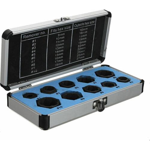 10Pcs Damaged Bolt Nut Screw Remover Nut Removal Socket Tool Woodworking Tools