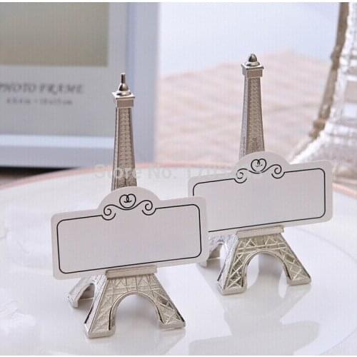 100 pcs/lot Wedding favor Eiffel Tower Place Card Holder Wholesale DHL Fedex Free Shipping #BN-47