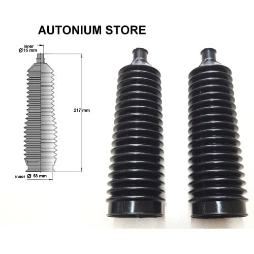 2 Pcs Car Mınibus Van Truck Universal Steering Gear Dust Cover Rod Bellow / Best Quality Rubber / Made in Turkey