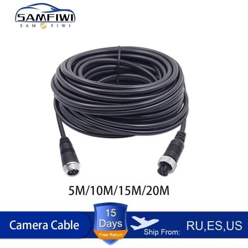 5M/10M/15M/20M 4 pin aviation vehicle cctv camera waterproof extension cable 4-Pin Aviation Video Cable backup camera wire