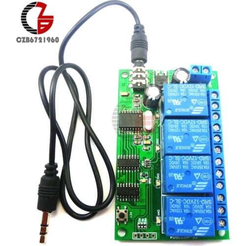 4CH AD22B04 DTMF MT8870 Audio Decoder Relay Remote Control for Smart Home Voice Phone LED Light Control