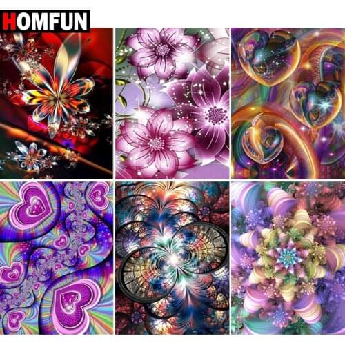 HOMFUN Full Square/Round Drill 5D DIY Diamond Painting "Color abstract scene" Embroidery Cross Stitch 5D Home Decor Gift