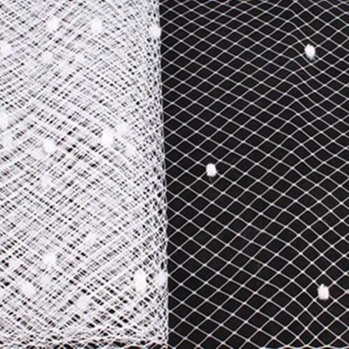 White 5 Yards Per Lot Birdcage Veil With Dot 45CM Width Russian Veiling Netting Wedding Dot Veils DIY Hair Accessories LDV006