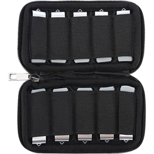 Storage Flash Drives Dustproof Shockproof Durable Case Organizer Holder Portable Travel USB U Disk Bag Zipper Protective