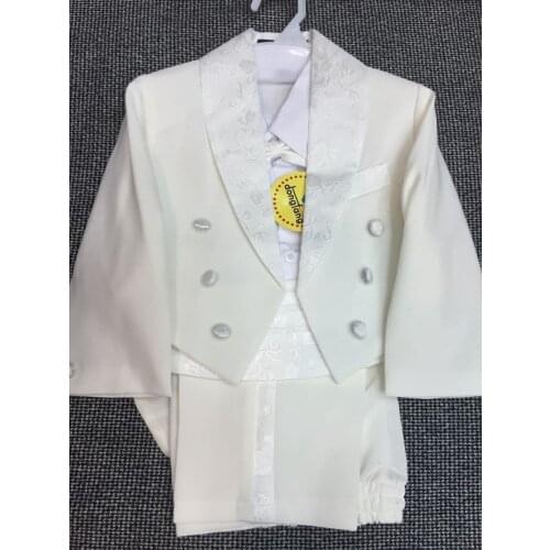 Flower Boys Formal Blazer Suit Birthday Party Wedding Kids Jackets Pants Clothing Set Children Prom Costume Groom Dress F67